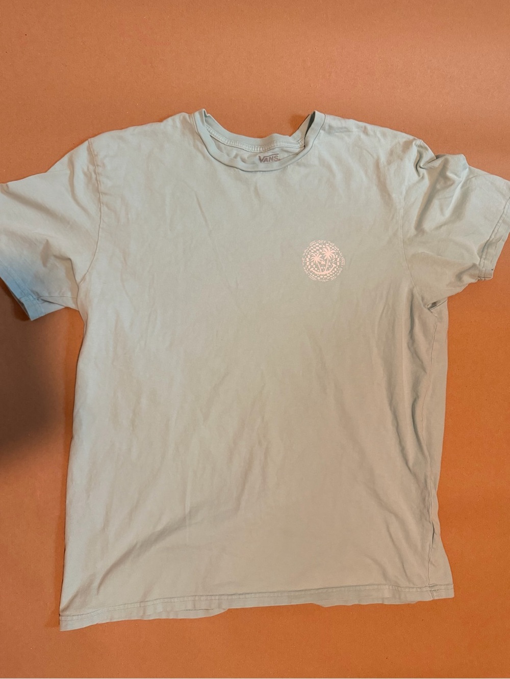 Vans Light Blue Crewneck Tee with Small Chest Logo